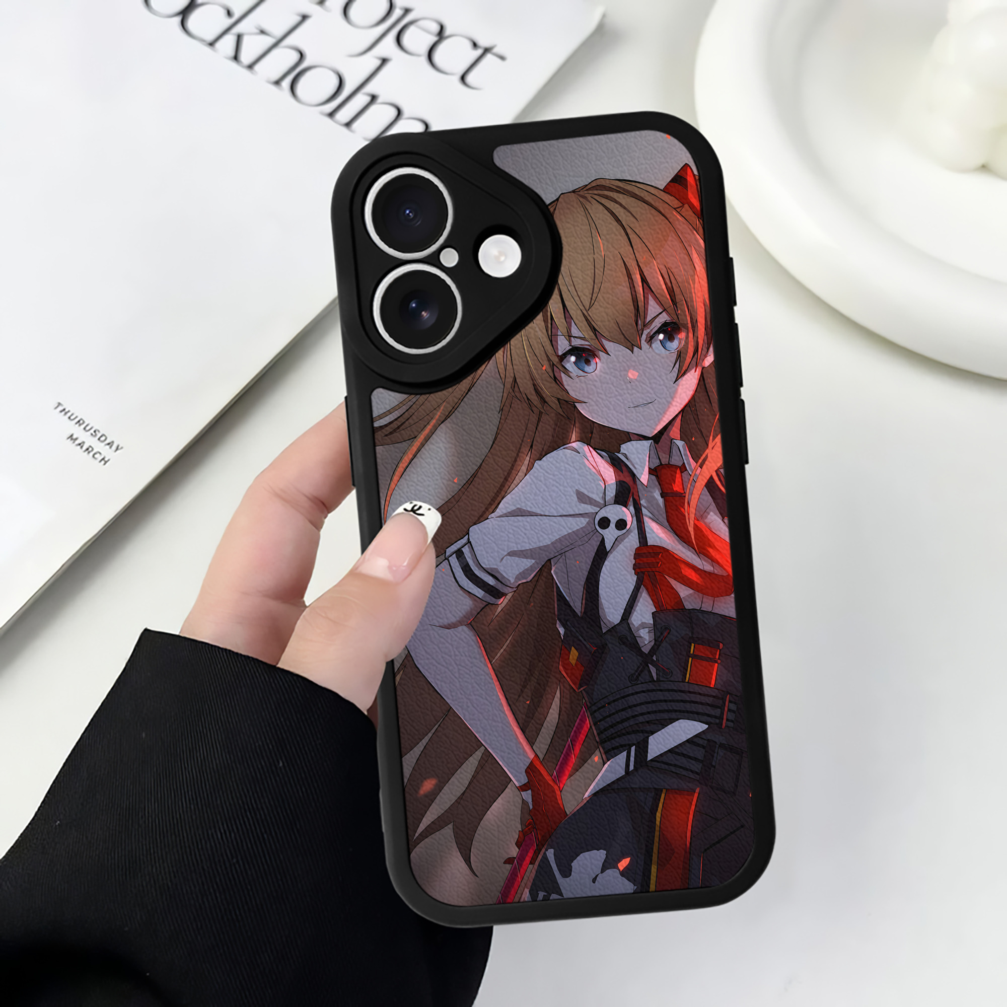 （画像用） EVA 新世紀エヴァンゲリオン 【iPhone 16シリーズ対応】シリコンスマホケース（レザー調） 材質：シリコン